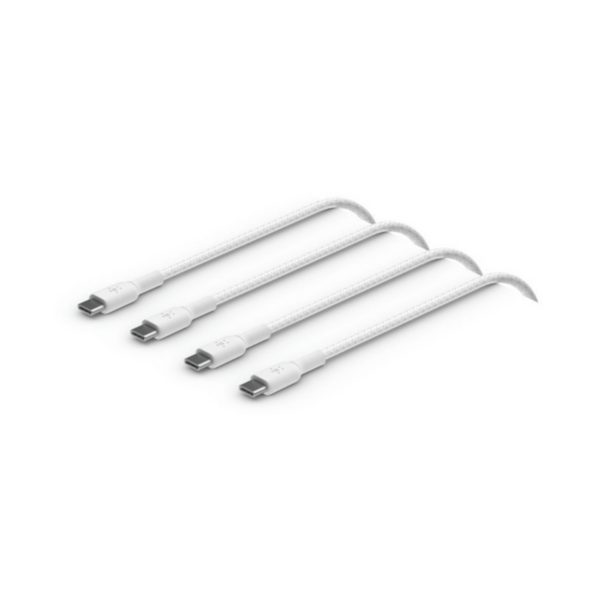 BELKIN | Boostcharge Braided Usb-C To Usb-C 2M White 2-Pack | CAB004bt2MWH2PK
