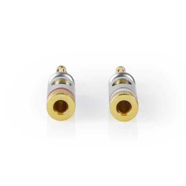 NEDIS | Audio Connector Straight Banana Male Gold Plated 2Pcs | CAGC26900ME