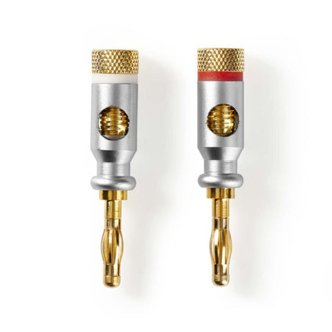 NEDIS | Audio Connector Straight Banana Male Gold Plated 2Pcs | CAGC26900ME