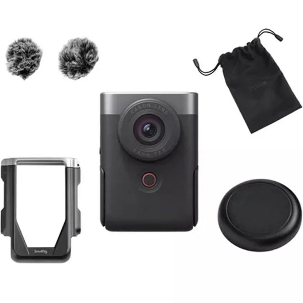 CANON | Power Shot V10 Advanced Vlogging Camera Kit Silver