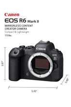 CANON | 20 Megapixels Mirrorless Camera EOS R6 Mark II Body