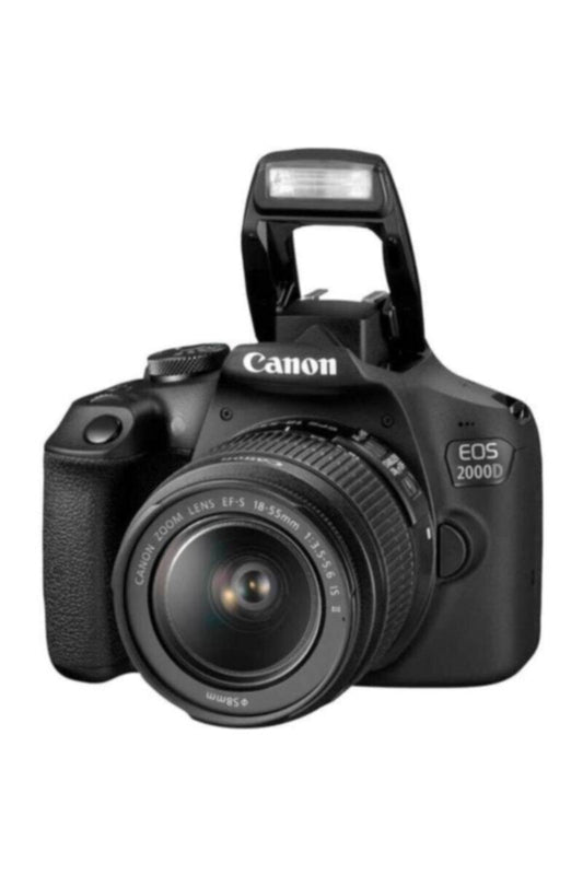 CANON | Digital SLR Camera Body Black + 18-55mm DCIII Kit + EF 50MM 1.8 STM Lens | EOS 2000D