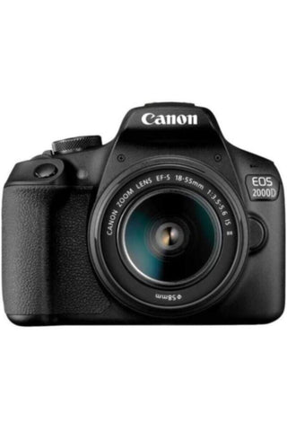 CANON | Digital SLR Camera Body Black + 18-55mm DCIII Kit + EF 50MM 1.8 STM Lens | EOS 2000D