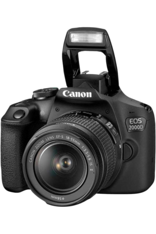 CANON | DSLR Camera and EF-S 18-55 mm f/3.5-5.6 is II Lens Black | EOS 2000D