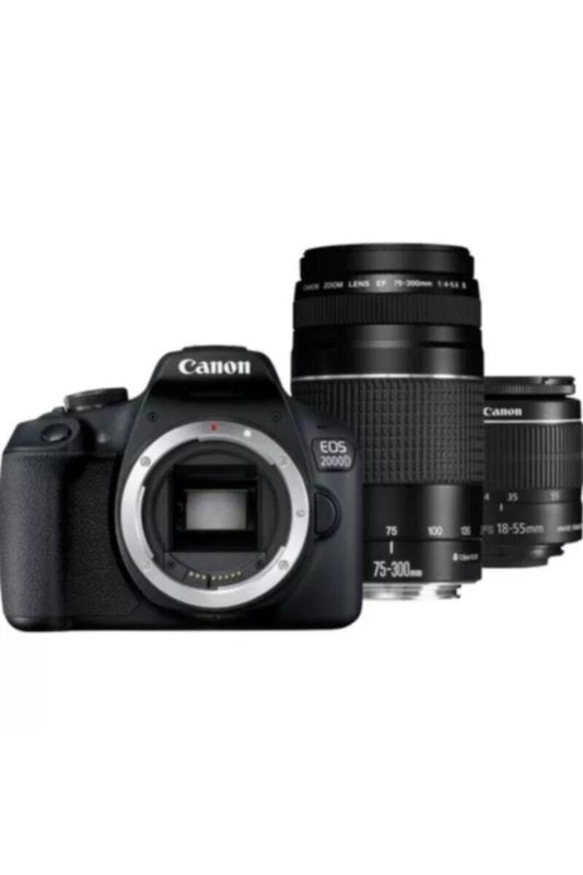 CANON | DSLR Camera  EOS 2000D with 18-55mm IS II Lens + EF 75-300mm III Lens