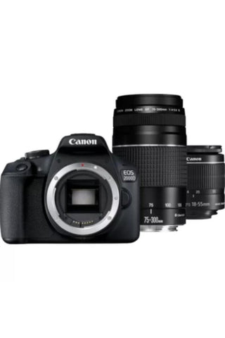 CANON | DSLR Camera  EOS 2000D with 18-55mm IS II Lens + EF 75-300mm III Lens