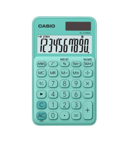 CASIO | Portable Type My Style Colorful Calculator 10 Digits Green | SL-310UC-GN-N-DC