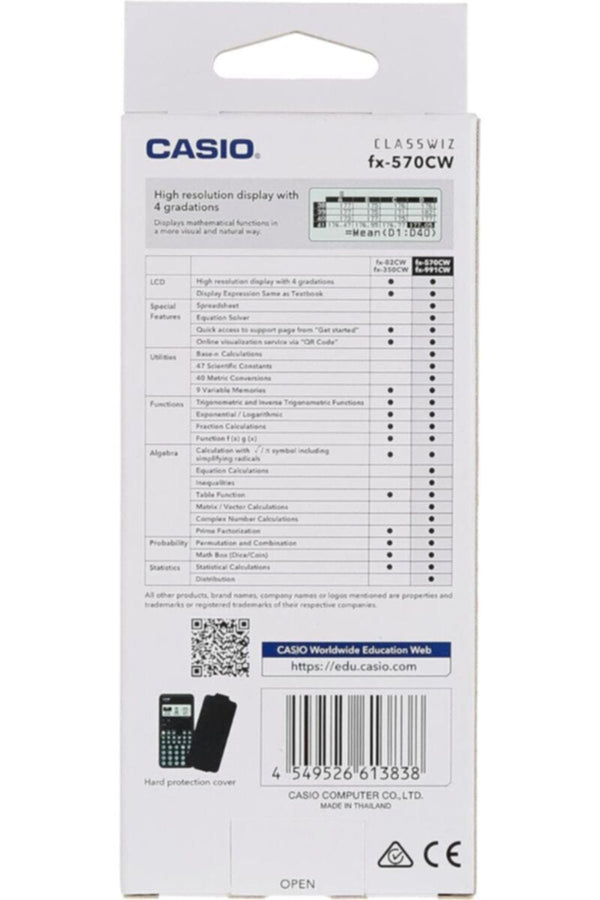 CASIO | ClassWiz Standard Scientific Calculator Black | TE0196522