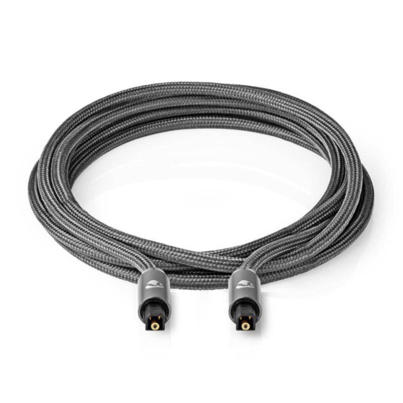NEDIS | Optical Audio Cable TosLink Male 1m - Gun Metal Grey | CATB25000GY10