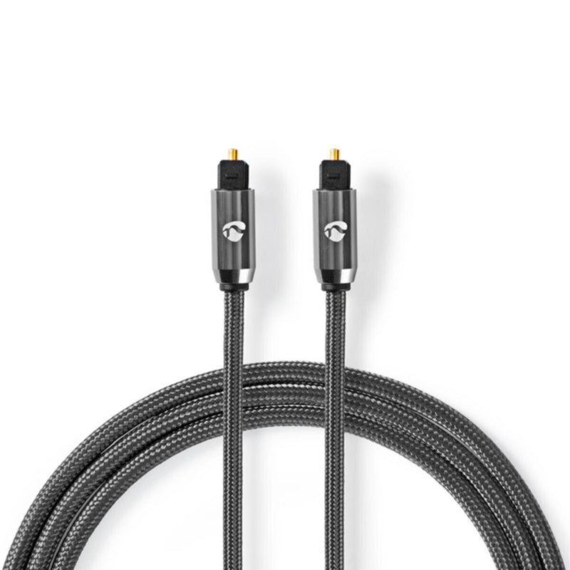 NEDIS | Optical Audio Cable TosLink Male 1m - Gun Metal Grey | CATB25000GY10