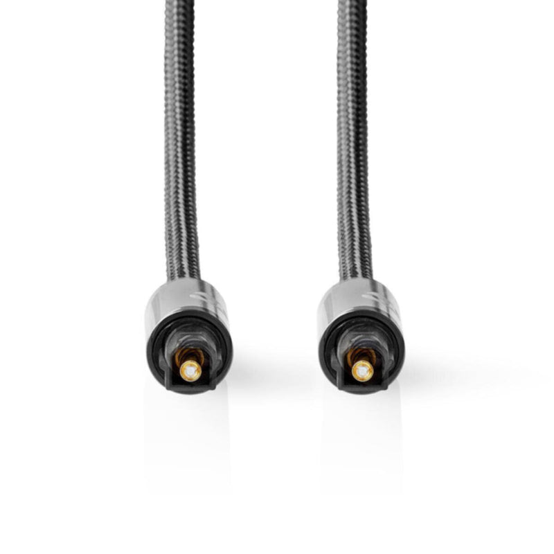 NEDIS | Optical Audio Cable TosLink Male 2m - Gun Metal Grey | CATB25000GY20