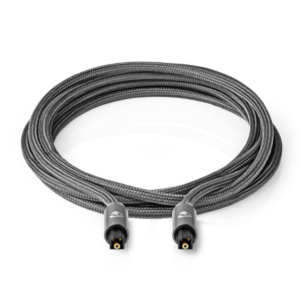 NEDIS | Optical Audio Cable TosLink Male 2m - Gun Metal Grey | CATB25000GY20