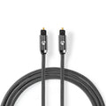 NEDIS | Optical Audio Cable TosLink Male 2m - Gun Metal Grey | CATB25000GY20