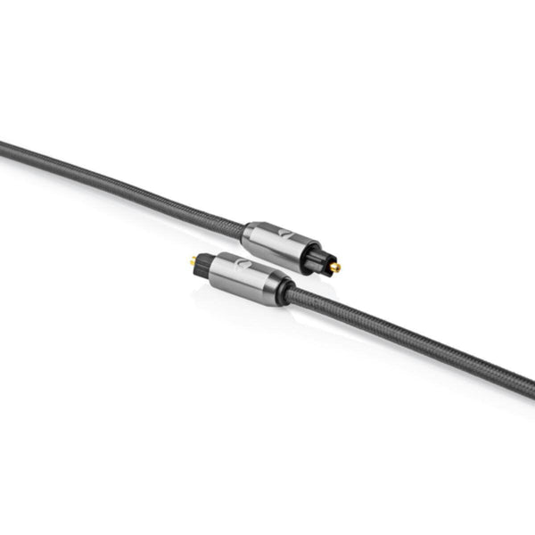 NEDIS | Optical Audio Cable TosLink Male 2m - Gun Metal Grey | CATB25000GY20