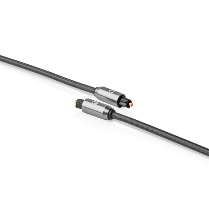 NEDIS | Optical Audio Cable TosLink Male 2m - Gun Metal Grey | CATB25000GY20