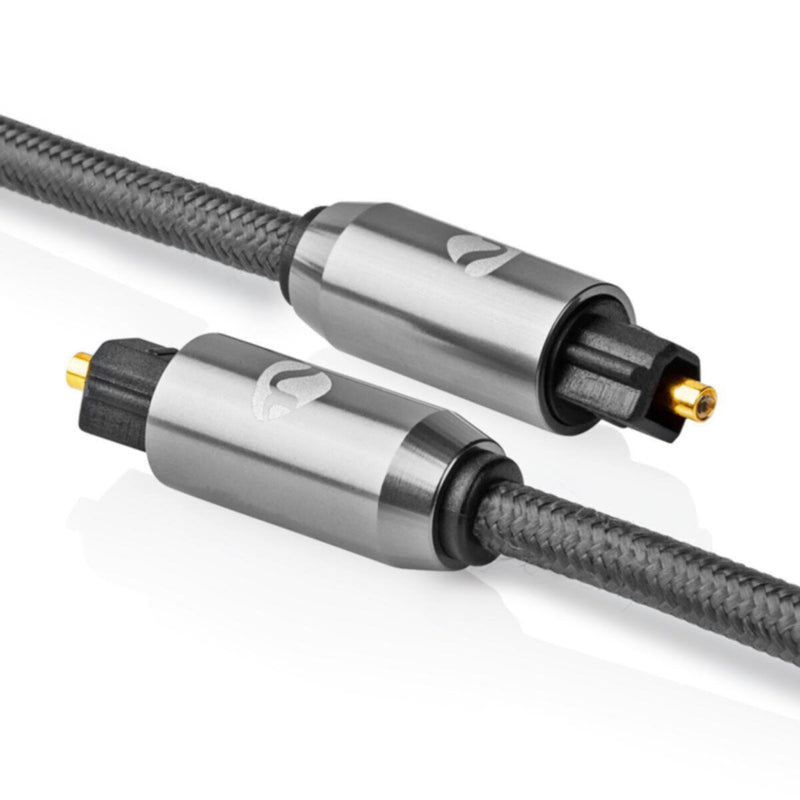 NEDIS | Optical Audio Cable TosLink Male 2m - Gun Metal Grey | CATB25000GY20