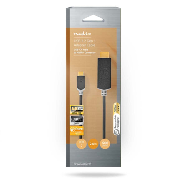 NEDIS | USB 3.2 Gen 1 Adapter Cable,  USB-C Male to HDMI Connector | CCBW64655AT20
