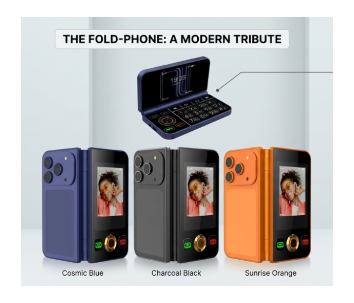 New Rock Fold Mini Dual Sim Keypad Mobile with 2.8 Display  | JPO5573