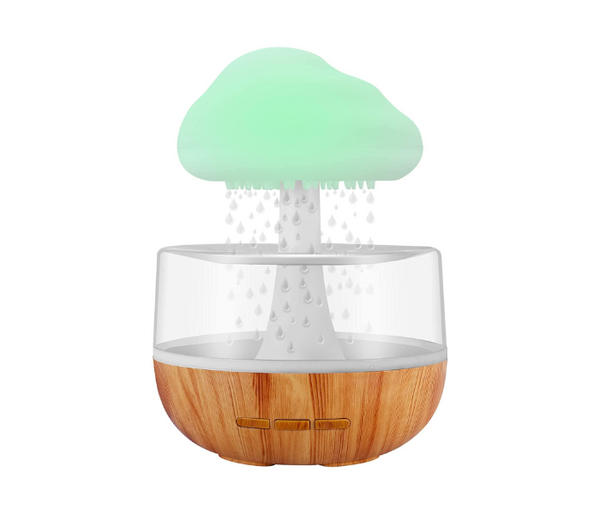 Rain Cloud Air Humidifier Aromatherapy With 7 Colours LED Lights And Raindrops Sound for Relaxing Sleep, Office, Bedroom, Rooms | JPN4820