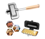 Hot Sandwich Maker, Hot Dog Toaster, Double-Sided Sandwich Baking Pan, Double Sided Frying Pan, Grilled Cheese Maker Nonstick Sandwich Maker Flip Grill Pan for Breakfast Pancakes, Omelets, Toast | JPO6510