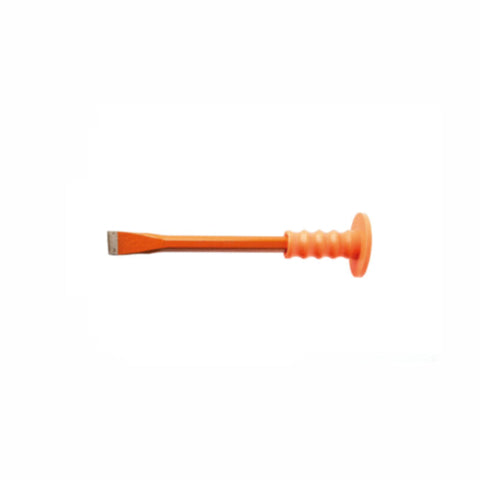 CLARKE | Concrete Flat Chisel 12 inch Powder Coated With Orange Color Fibre Grip Heavy Duty Guard | CFG12C
