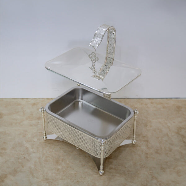 GENERIC | Chafing Dish Rectangle 6ltrs Full Silver | AQ1025-6S