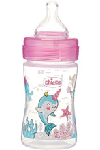 CHICCO | Baby Well Being Feeding Bottle For Girls - 150ML - Slow Flow - Silicone | 28611100000