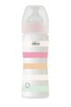 CHICCO | Baby Well Being Feeding Bottle For Girls - White - 250ML - Medium Flow - Silicone | 28623110000