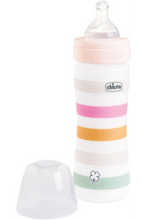 CHICCO | Baby Well Being Feeding Bottle For Girls - White - 250ML - Medium Flow - Silicone | 28623110000