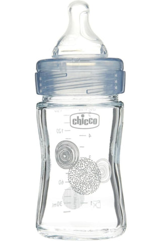 CHICCO | Baby Well Being Glass bottle Unisex - 150ML - Slow Flow - Silicone | 28711300000