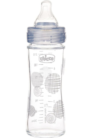 CHICCO | Baby Well Being Glass bottle Unisex - 240ML - Slow Flow - Silicone | 28721300000