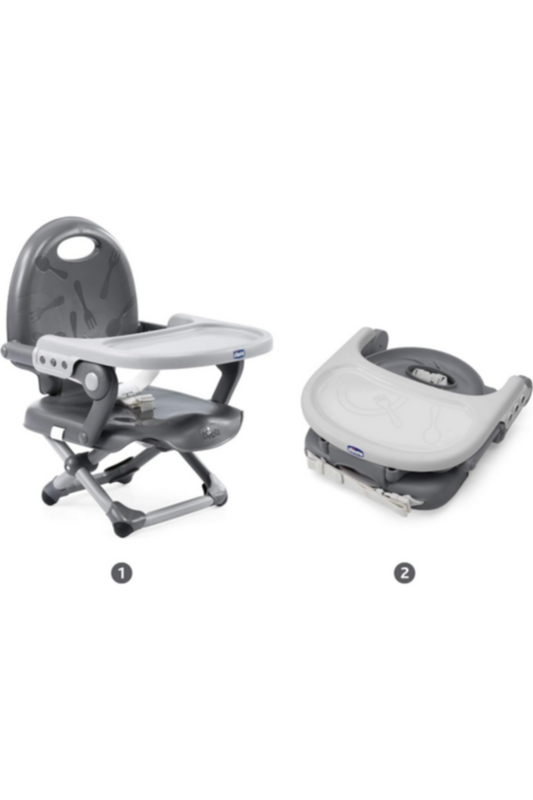 CHICCO | Booster Seat Pocket Snack - Dark Grey | 5079340400000