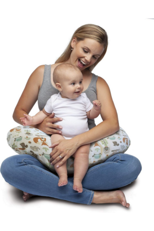 CHICCO | Boppy Pillow With Cotton Slipcover - Modern Woodland | 5079902060000
