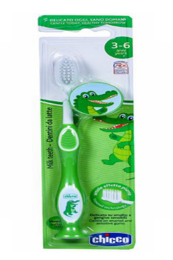 CHICCO | Milk Teeth ToothBrush 3-6 Years - Green | 9079200000