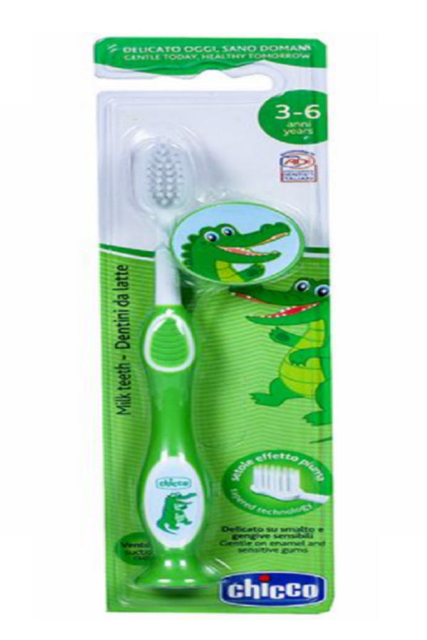 CHICCO | Milk Teeth ToothBrush 3-6 Years - Green | 9079200000