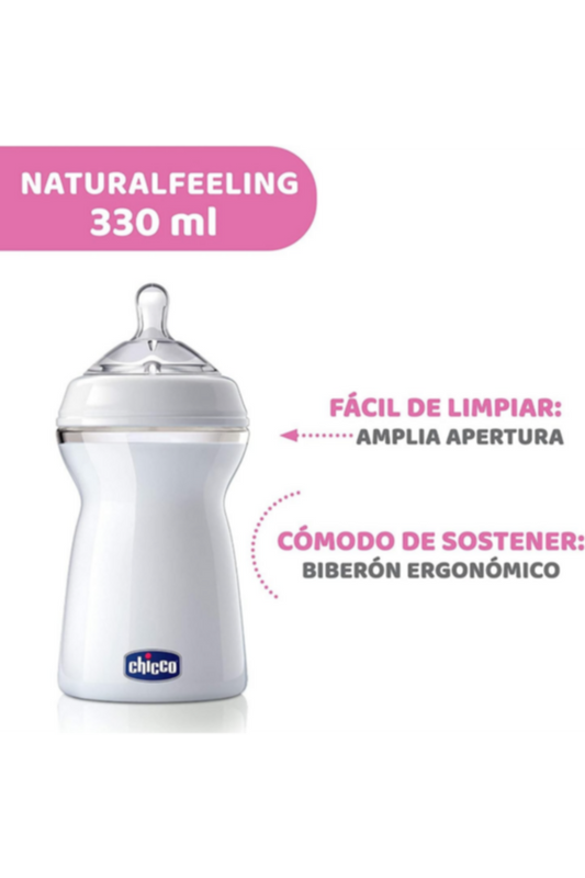 CHICCO | Natural Feeling Bottle 6M+ - 330ML - Fast Flow | 80737000040
