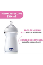 CHICCO | Natural Feeling Bottle 6M+ - 330ML - Fast Flow | 80737000040