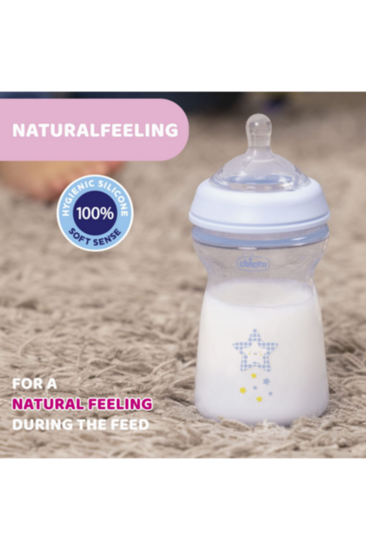 CHICCO | Natural Feeling Bottle PP 6M+ - 330ML - Boy | 81335200000