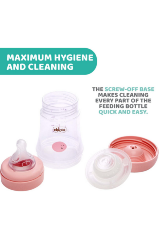 CHICCO | Perfect5 Bottle for Girls 0M+ - 150ML - Slow Flow - Silicone | 20211100040