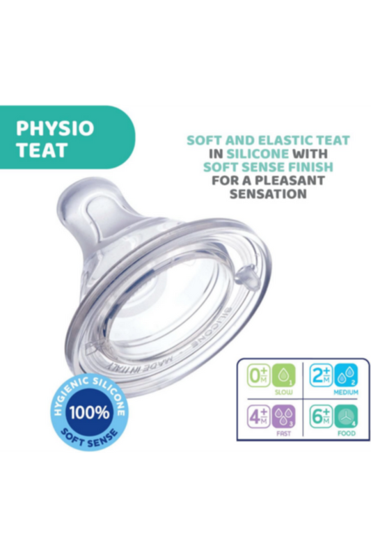 CHICCO | Perfect5 Bottle for Girls 2M+ - 240ML - Medium Flow - Silicone | 20223100040