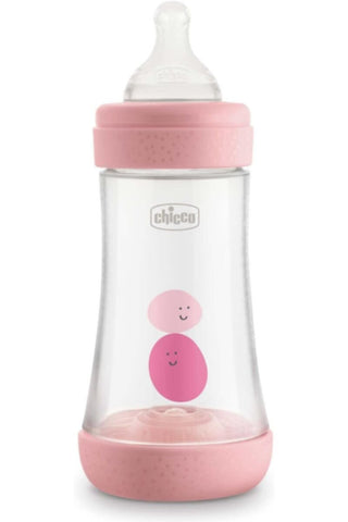 CHICCO | Perfect5 Bottle for Girls 2M+ - 240ML - Medium Flow - Silicone | 20223100040
