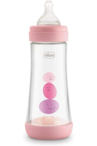 CHICCO | Perfect5 Bottle for Girls 4M+ - 300ML - Fast Flow - Silicone | 20235100040