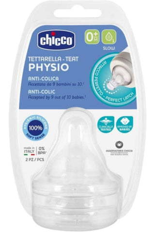 CHICCO | Physio Teats Slow Flow - 0M+ - 2PCS | 20311000000