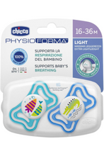 CHICCO | Silicone Soother Physio Light Boy 16-36M - 2PCS | 71035210000