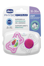CHICCO | Silicone Soother Physio Light Girl 16-36M - 2PCS | 71035110000