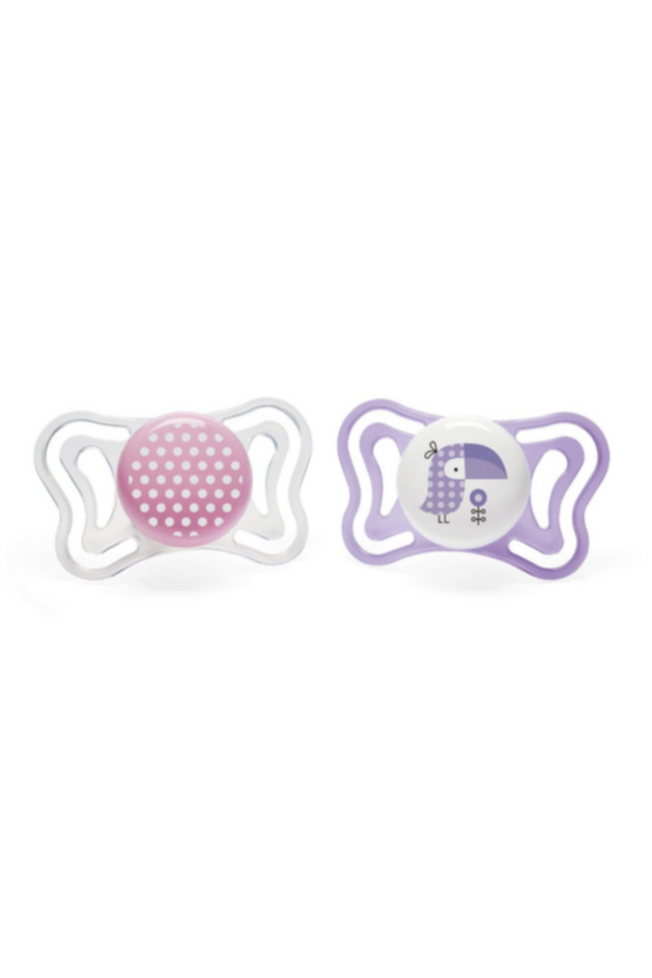 CHICCO | Silicone Soother Physio Light Girl 2-6M - 2PCS | 71031110000