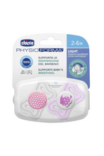 CHICCO | Silicone Soother Physio Light Girl 2-6M - 2PCS | 71031110000