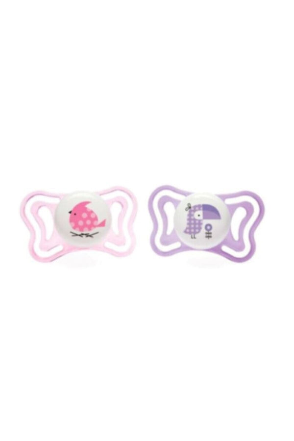 CHICCO | Silicone Soother Physio Light Girl 2-6M - 2PCS | 71031110000