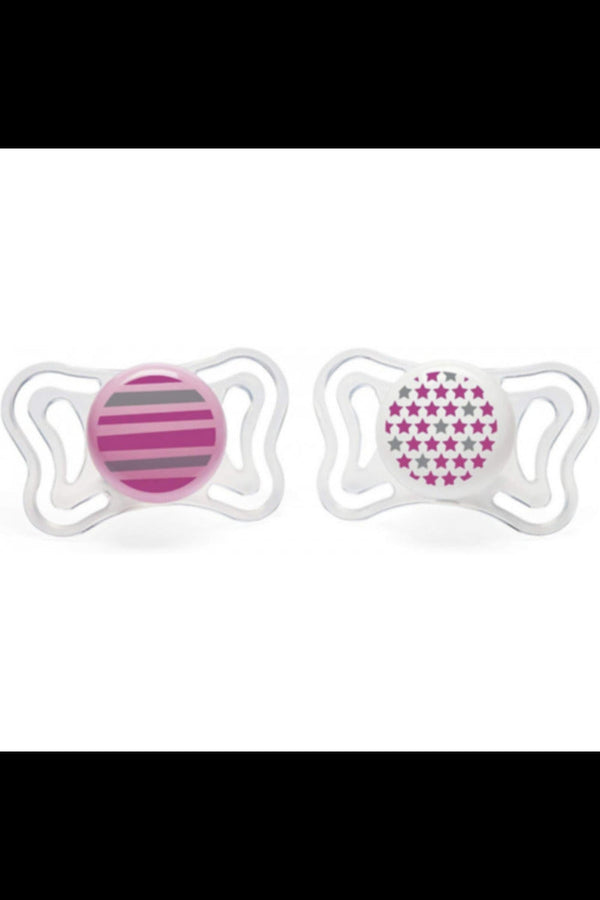 CHICCO | Silicone Soother Physio Light Girl 6-16M - 2PCS | 71033110000