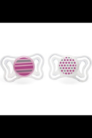 CHICCO | Silicone Soother Physio Light Girl 6-16M - 2PCS | 71033110000